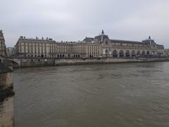 Musée d'Orsay art museum building in Paris viewed from Pont Royal bridge