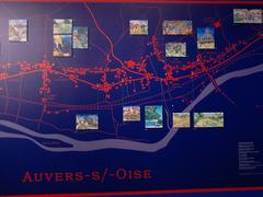 Map showing Van Gogh locations in Auvers near Musée d'Orsay Paris