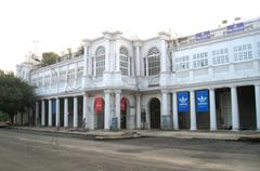 Connaught Place, New Delhi central business district with colonial architecture