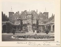 Holland House London historic building platinum print 1907