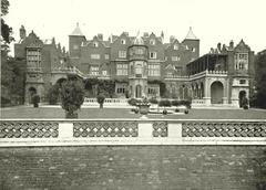 South front view of historic Holland House in London, 1896