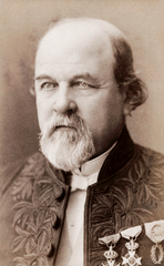 Portrait of French archaeologist Alexandre Bertrand in 19th century attire