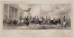 Arrival of King Willem II at Willemspoort in Amsterdam on November 27, 1840 before his inauguration