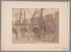 Castle courtyard inside the Burcht van Leiden photographed in 1891