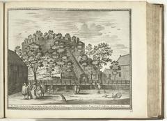 View of the Burcht van Leiden fortress in 1726