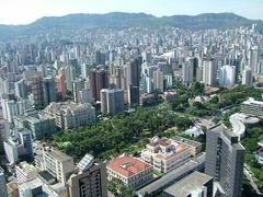 Panoramic view of Belo Horizonte city with urban skyline and green spaces