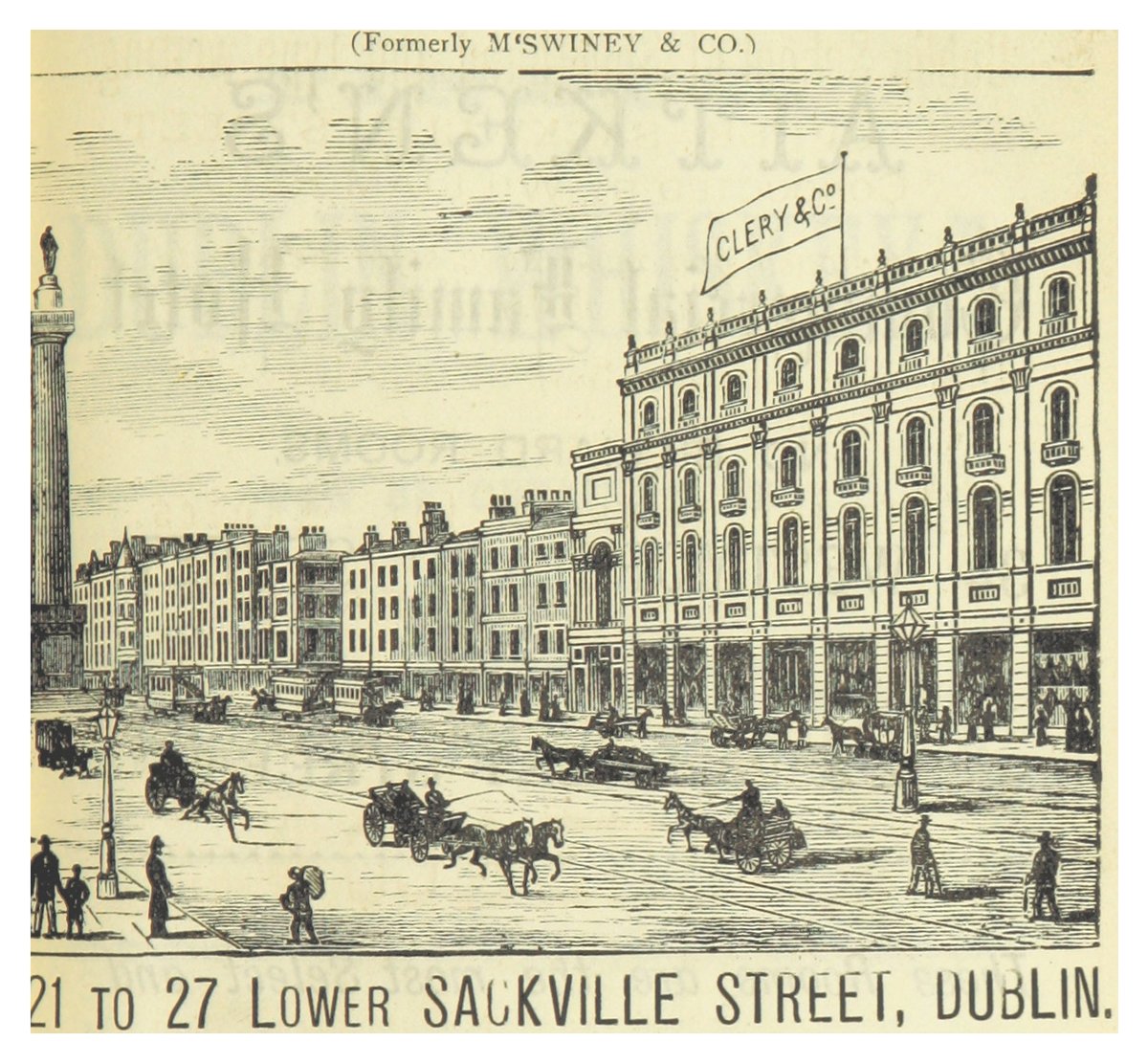 Clercy & Co., Lower Sackville Street, vintage photograph from 1891
