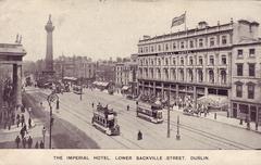 Vintage postcard of Imperial Hotel and Cleary's department store on Lower Sackville Street Dublin before 1916 Easter Rising