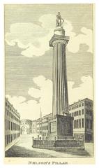 Historical map view of Dublin in 1811 featuring Nelson's Pillar