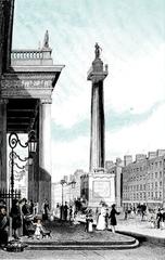 Nelson's Pillar and GPO portico on Sackville Street Dublin in 1830