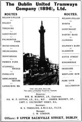 Early 20th century DUTC bus route advertisement circa 1910