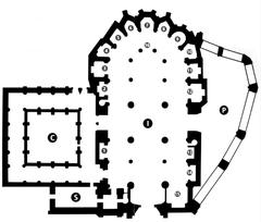 Map of Santiago Cathedral in Bilbao