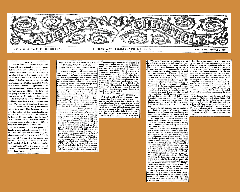 Newspaper columns from The Augusta Chronicle dated April 9, 1836, reporting on the Battle of the Alamo