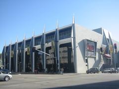 Exterior view of the Petersen Automotive Museum on Wilshire Boulevard in Los Angeles