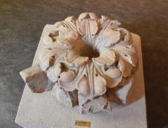 Stone vaulted ceiling with detailed ribs in Musée Saint Rémi Reims