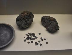 Musée Saint Rémi treasure of 3000 bronze coins display