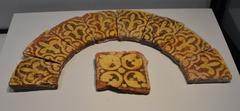 Medieval 12th century pavement tiles at Musée Saint Rémi in Reims