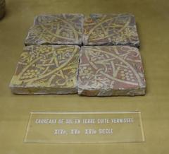 Terracotta floor tiles in Musée Saint Rémi in Reims
