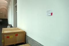 Shipping crates in the entrance hall of K21 art collection North Rhine-Westphalia in Düsseldorf