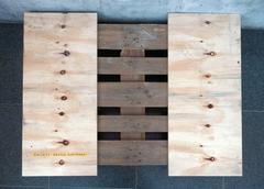 Shipping crates in the entrance hall of K21 art collection in Düsseldorf, Germany, September 2024