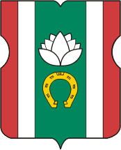 Coat of Arms of Molzhaninovskoe municipality in Moscow featuring a stylized depiction of architectural and natural elements