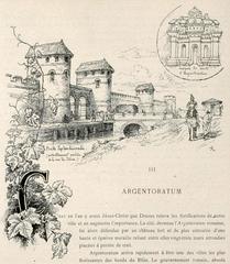 Alfred Touchemolin Argentoratum Porta Septentrionalis historical image showing northern gate entrance now Rue du Dôme in Strasbourg