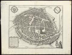 Historic map of Strasbourg fortifications before 1800 with Latin inscriptions