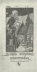 Léo Schnug Wilhelm Scheuermann Exlibris 1902 artistic bookplate design