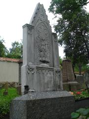 Ancient Bernardine Cemetery with ornate stone crosses and tombstones