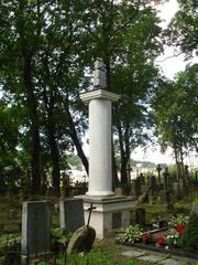 Bernardine Cemetery with lush green trees and tombstones
