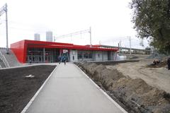 Rostokino MCC station exterior with modern glass and metal architecture under a clear sky