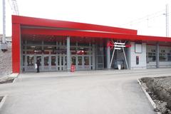 Rostokino MCC station entrance with modern architectural design