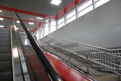 Rostokino MCC station platform with passengers waiting