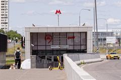 Moscow Shelepikha MCC and metro station with above-ground vestibules and pavilions