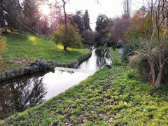 Small artificial canal in Parque del Oeste, Madrid
