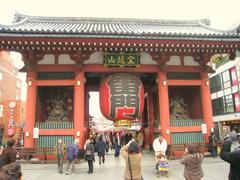 Kaminarimon outer gate at Sensoji Temple in Asakusa Tokyo Japan