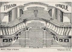 Seating plan of the Trianon Lyrique theatre in Paris with detailed layout