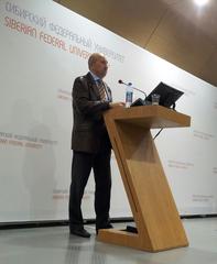 Andrey Ilyich Fursov giving a lecture at Siberian Federal University