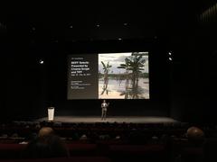 Cameron Bailey speaking at TIFF Bell Lightbox Cinema 1 during Member Fall Season Launch