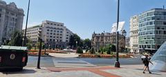 Plaza Moyua in Bilbao with Gobierno Civil building in the background