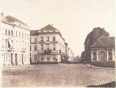 View of apartment building at Place du Cologne No. 7 in Brussels