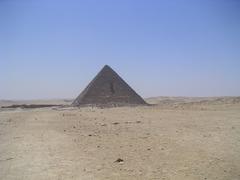 The statue of Pharaoh Mykerinos at Giza