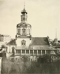 Epiphany Monastery in Moscow, Russia, 1883, historic black and white photo