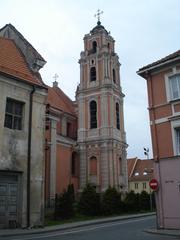 Church of All Saints in Vilnius historical baroque church exterior
