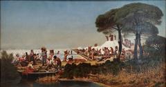 Salt harvesting at the old saltworks of Hyères in 1893 by Louis Garcin