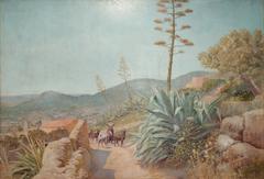 View of Castel Sainte-Claire painted in 1897 by Gabriel Amoretti