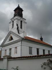 Church of St. Batholomew in Vilnius with baroque architecture and bell tower