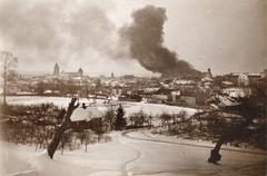 Historical photograph of Vilnia, Zarečča from Subač street in 1919