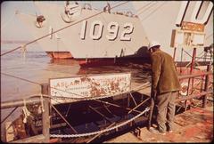 Oil residue container at Avondale Shipyard on Mississippi River