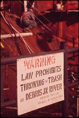 Warning sign at the Avondale Shipyard on the Mississippi River